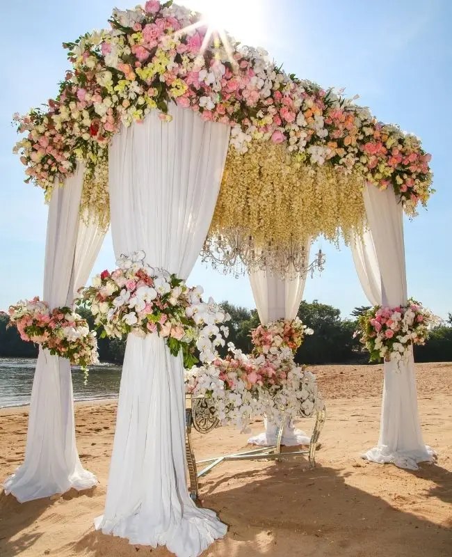 Wedding floral arch in Rome