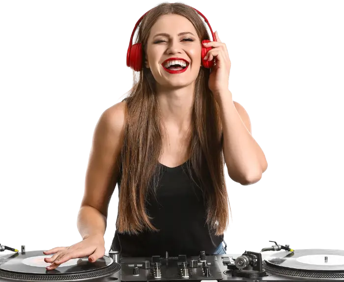 Wedding DJ with headphones