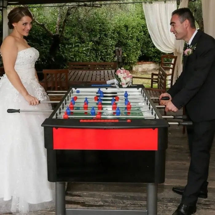 Foosball table at a wedding in Rome