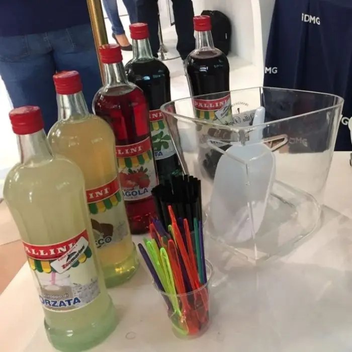 Syrups and ice at the grattachecca cart