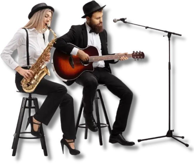 Live band duo at a wedding in Rome