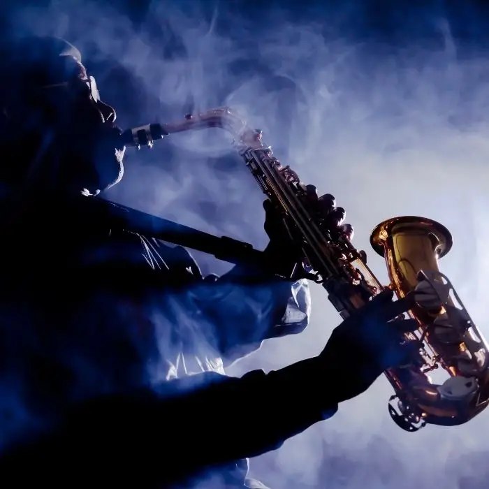 Saxophonist performing at a wedding