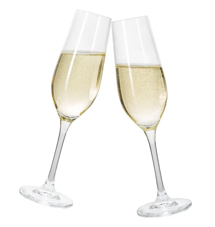 Wedding prosecco toast in Rome