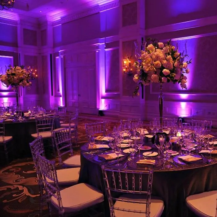 Smart Bat uplighting at a wedding in Rome